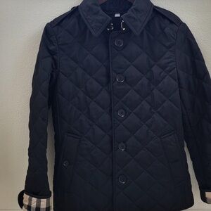 NWOT Burberry Women's Black Diamond Quilted Jacket |Size X-Small